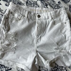 american eagle white shorts